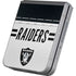 NFL Las Vegas Raiders White Striped Galaxy Z Flip6 Skin